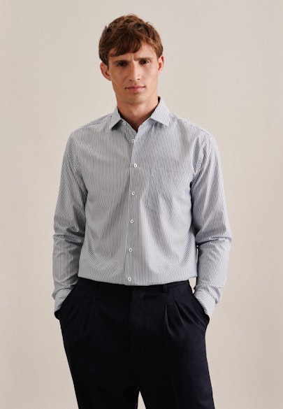 Regular Business shirt Stripe in Green |  Seidensticker Onlineshop