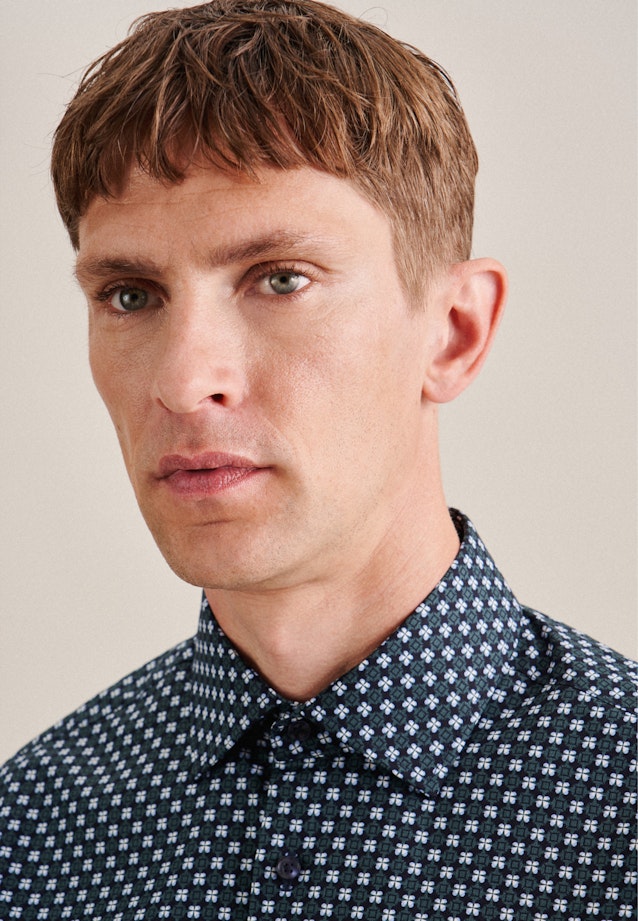 Regular Business Hemd Kleinmuster in Grün |  Seidensticker Onlineshop