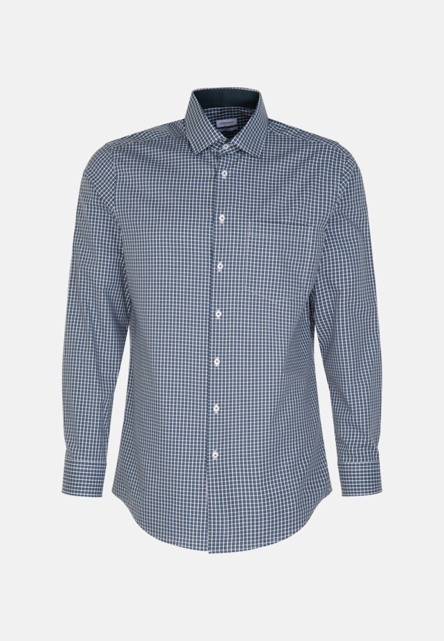 Non-iron Poplin Business Shirt in Regular with Kent-Collar in Green |  Seidensticker Onlineshop