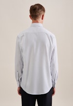 Non-iron Structure Business Shirt in Regular with Kent-Collar in Medium Blue |  Seidensticker Onlineshop