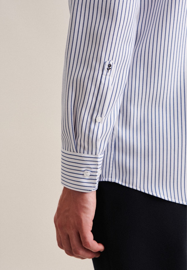 Regular Chemise d'affaires rayures in Bleu Moyen |  Seidensticker Onlineshop