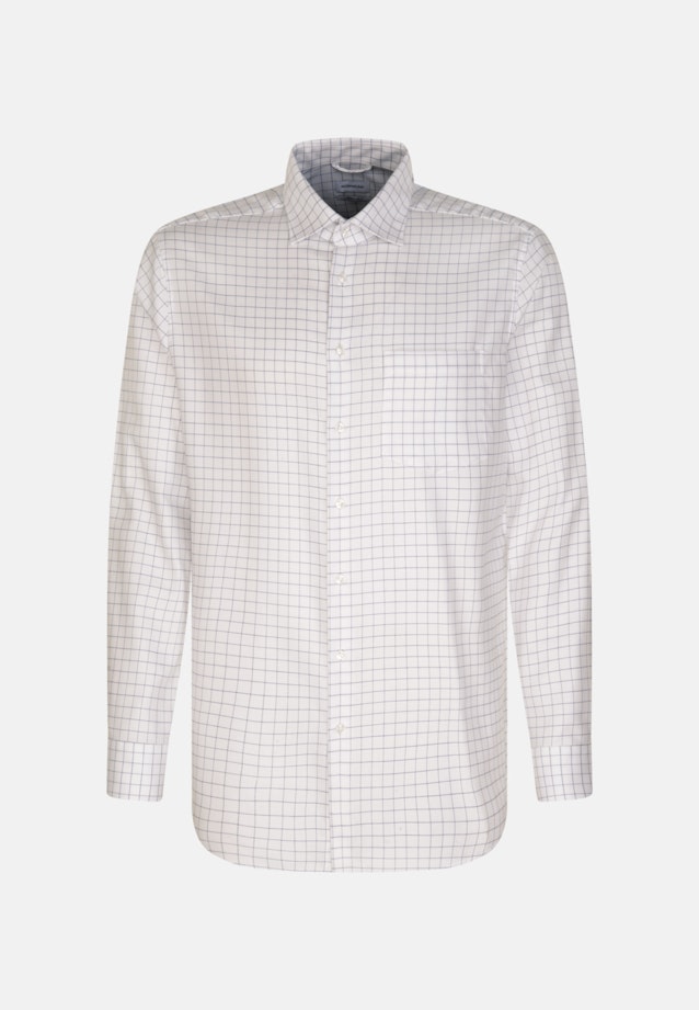 Non-iron Twill Business overhemd in Regular with Kentkraag in Middelmatig Blauw |  Seidensticker Onlineshop