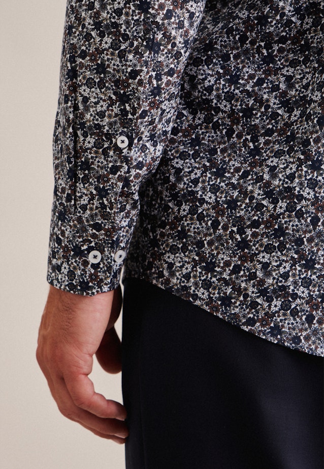 Regular Business Hemd Floral in Braun |  Seidensticker Onlineshop