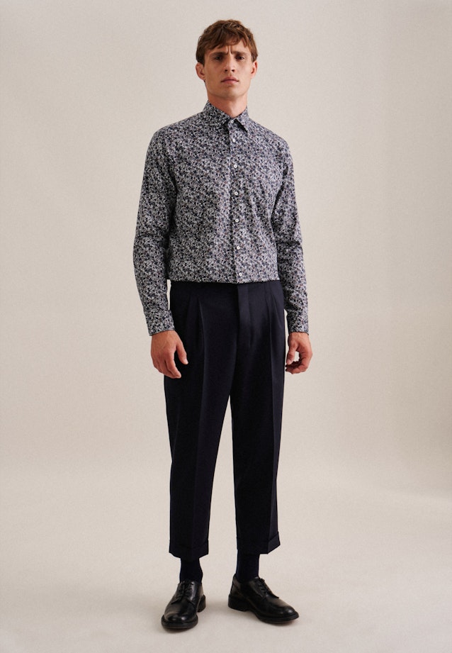 Regular Business Hemd Floral in Braun |  Seidensticker Onlineshop