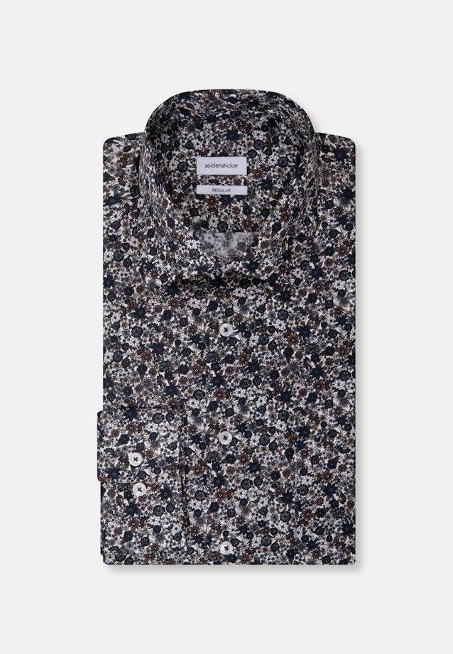 Regular Business Hemd Floral in Braun |  Seidensticker Onlineshop
