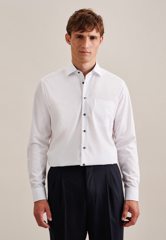 Regular Business shirt Uni in White |  Seidensticker Onlineshop