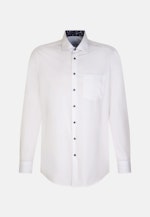 Chemise Business Regular Popeline Col Kent in Blanc |  Seidensticker Onlineshop