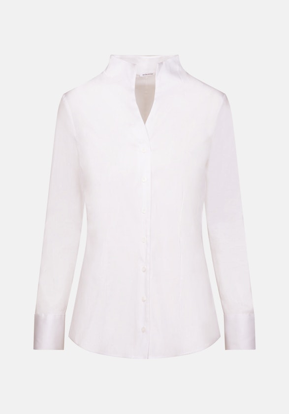 Long sleeve Poplin Chalice Blouse in White |  Seidensticker Onlineshop