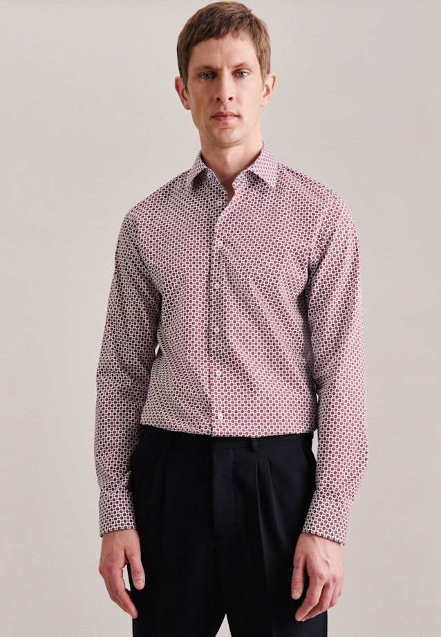Shaped Business shirt Print in Red |  Seidensticker Onlineshop