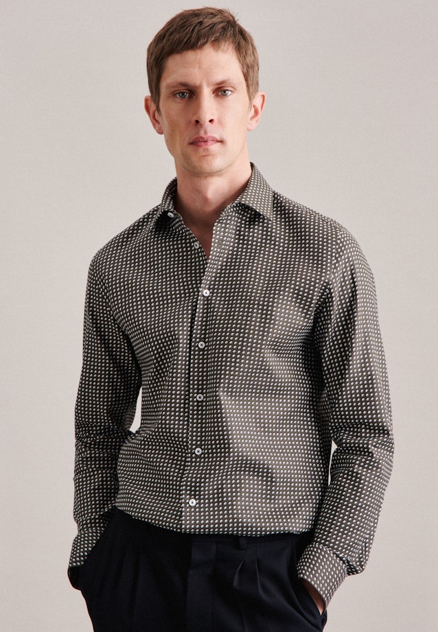 Business Shirt in Slim with Kent-Collar in Green |  Seidensticker Onlineshop