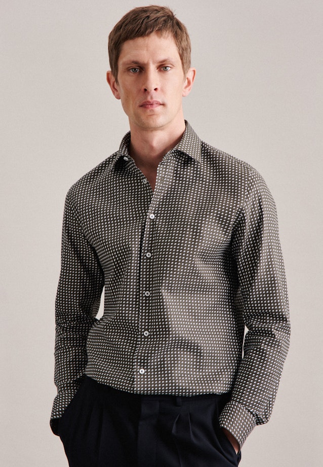 Slim Business shirt Print in Green |  Seidensticker Onlineshop
