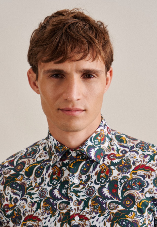 Slim Chemise d'affaires Floral in Vert |  Seidensticker Onlineshop