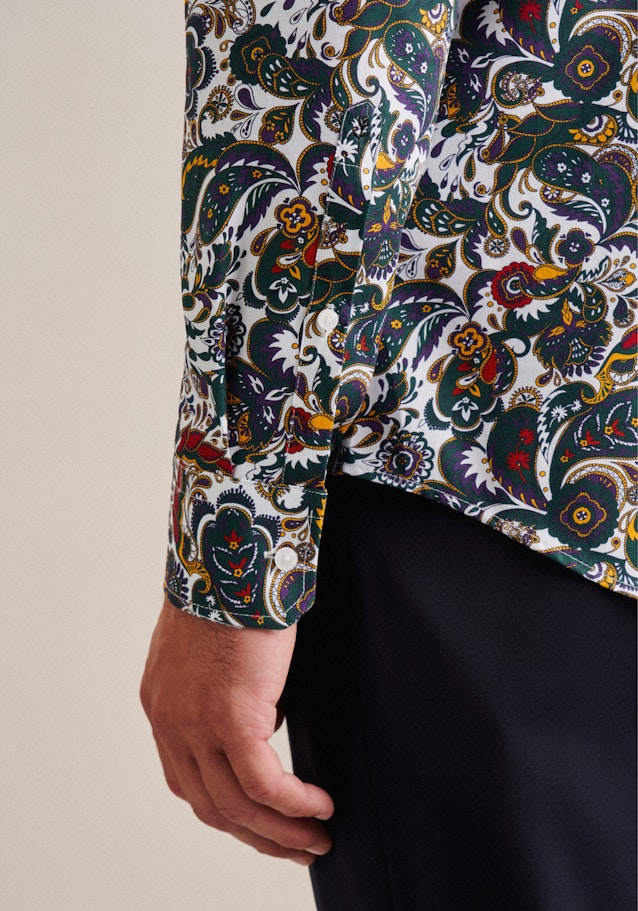 Slim Business Hemd Floral in Grün | Seidensticker Onlineshop