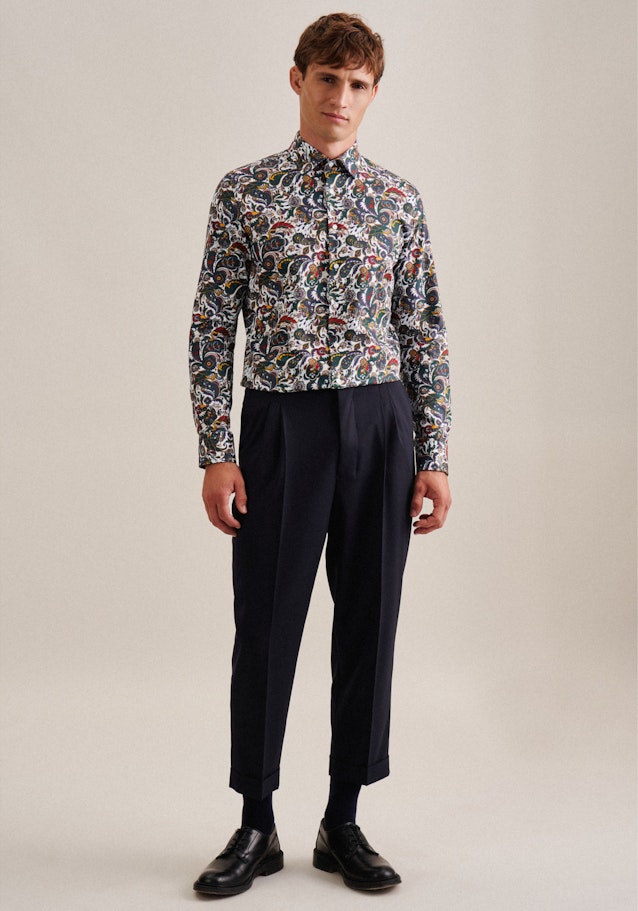Slim Business Hemd Floral in Grün | Seidensticker Onlineshop