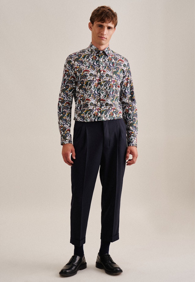 Slim Chemise d'affaires Floral in Vert |  Seidensticker Onlineshop