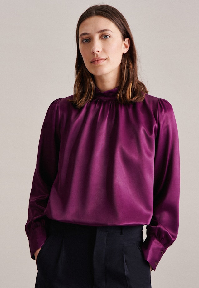 Blouse à enfiler Satin in Lilas |  Seidensticker Onlineshop