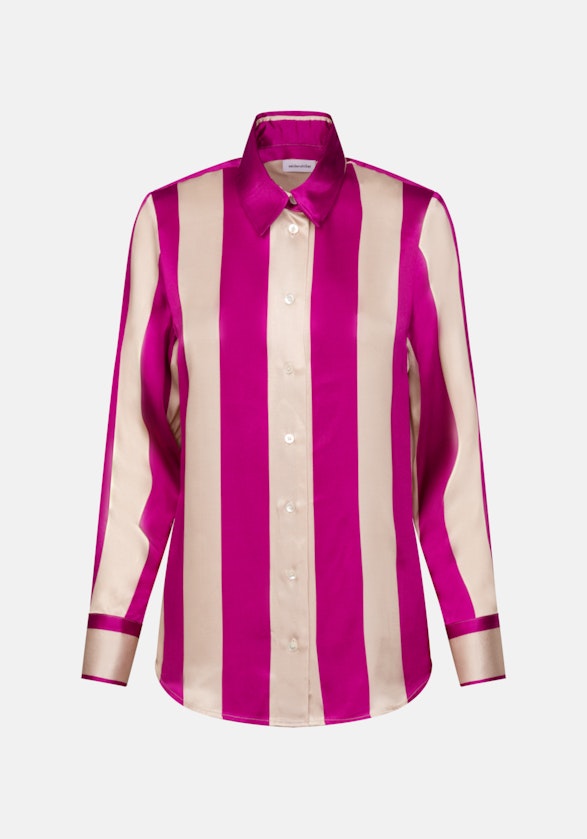 Long sleeve Satin Shirt Blouse in Pink |  Seidensticker Onlineshop
