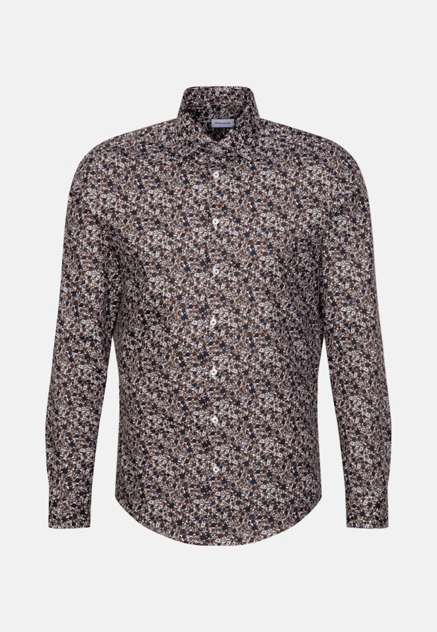 Slim Business Hemd Floral in Braun |  Seidensticker Onlineshop