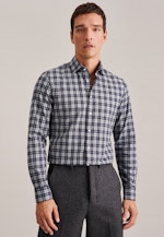 Twill Flanellhemd in X-Slim mit Kentkragen in Grau |  Seidensticker Onlineshop