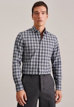 X-Slim Flannel shirt Check in Grey |  Seidensticker Onlineshop