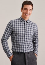 Twill Flanellhemd in X-Slim mit Kentkragen in Grau |  Seidensticker Onlineshop