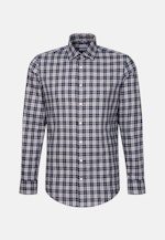 Twill Flanellhemd in X-Slim mit Kentkragen in Grau |  Seidensticker Onlineshop