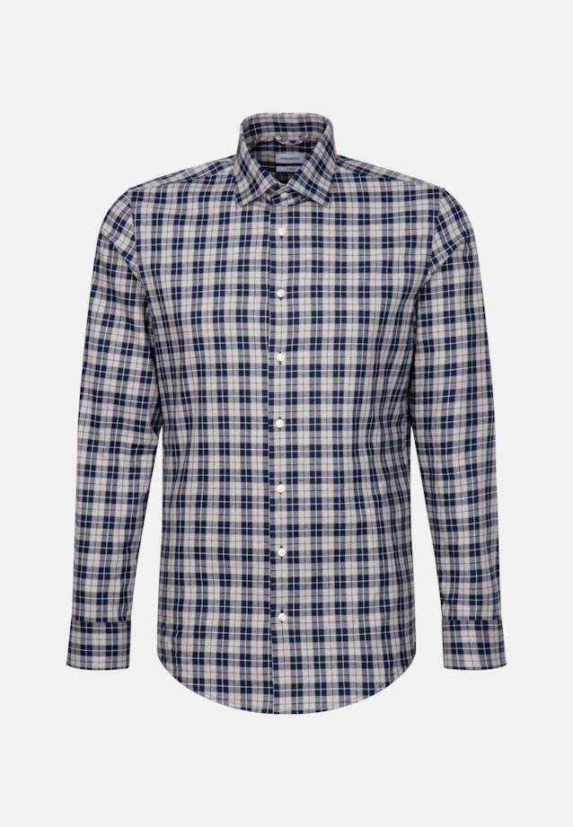 X-Slim Flannel shirt Check in Grey |  Seidensticker Onlineshop