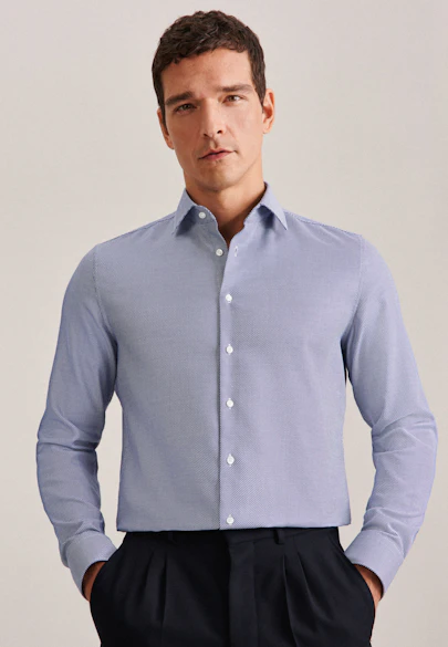 X-Slim Chemise d'affaires Uni in Bleu Moyen |  Seidensticker Onlineshop