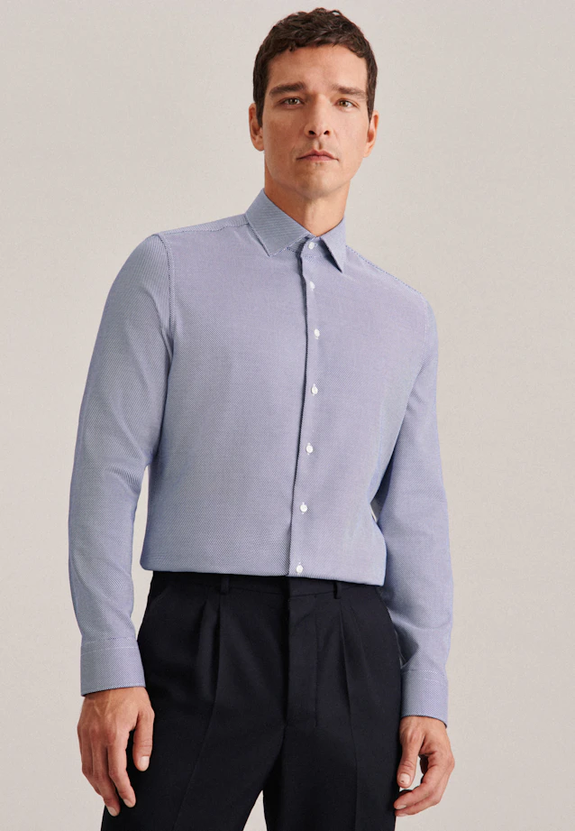 X-Slim Chemise d'affaires Uni in Bleu Moyen |  Seidensticker Onlineshop