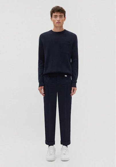 Crew Neck Pullover Uni in Dark Blue |  Seidensticker Onlineshop