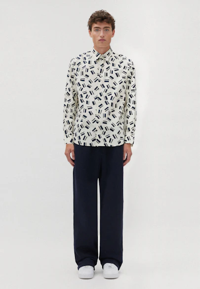 Regular Casual Hemd Druck in Ecru |  Seidensticker Onlineshop