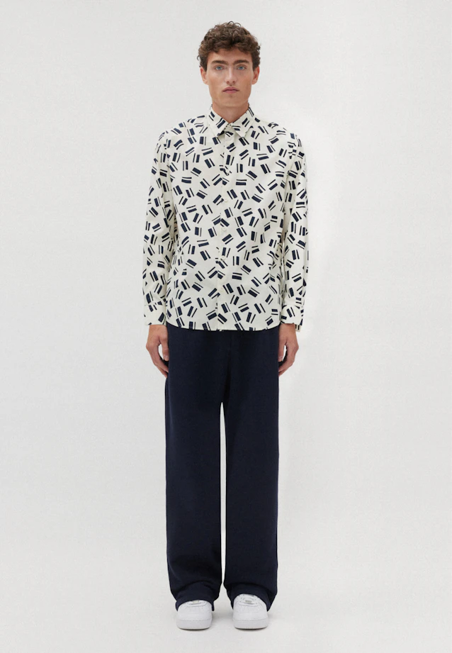 Regular Casual Hemd Druck in Ecru |  Seidensticker Onlineshop