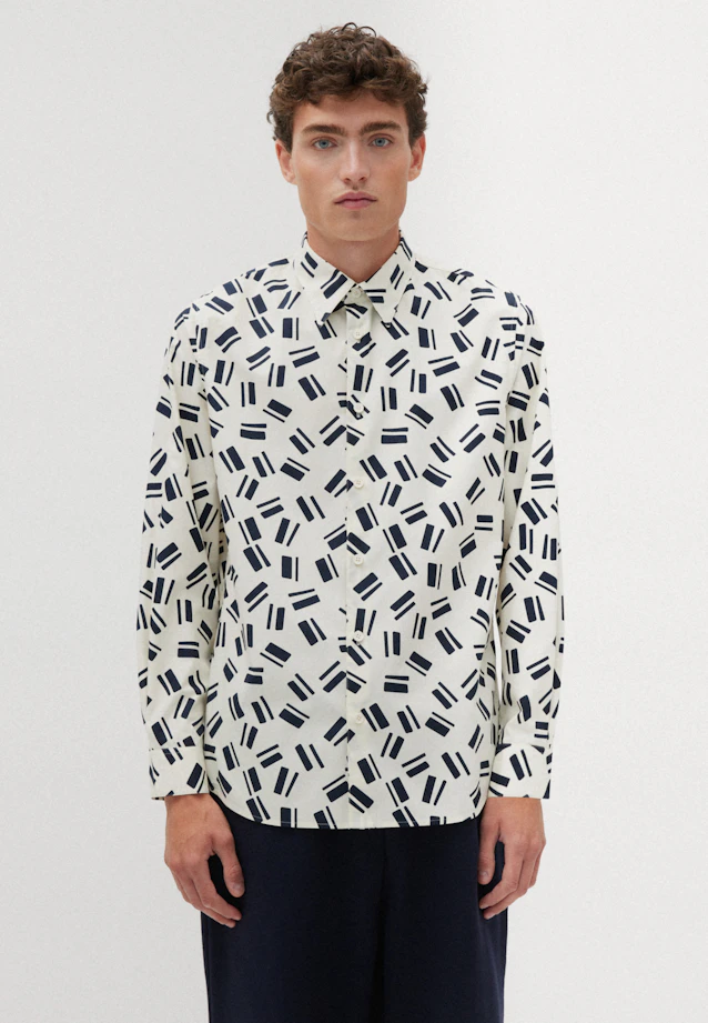 Regular Casual Hemd Druck in Ecru |  Seidensticker Onlineshop