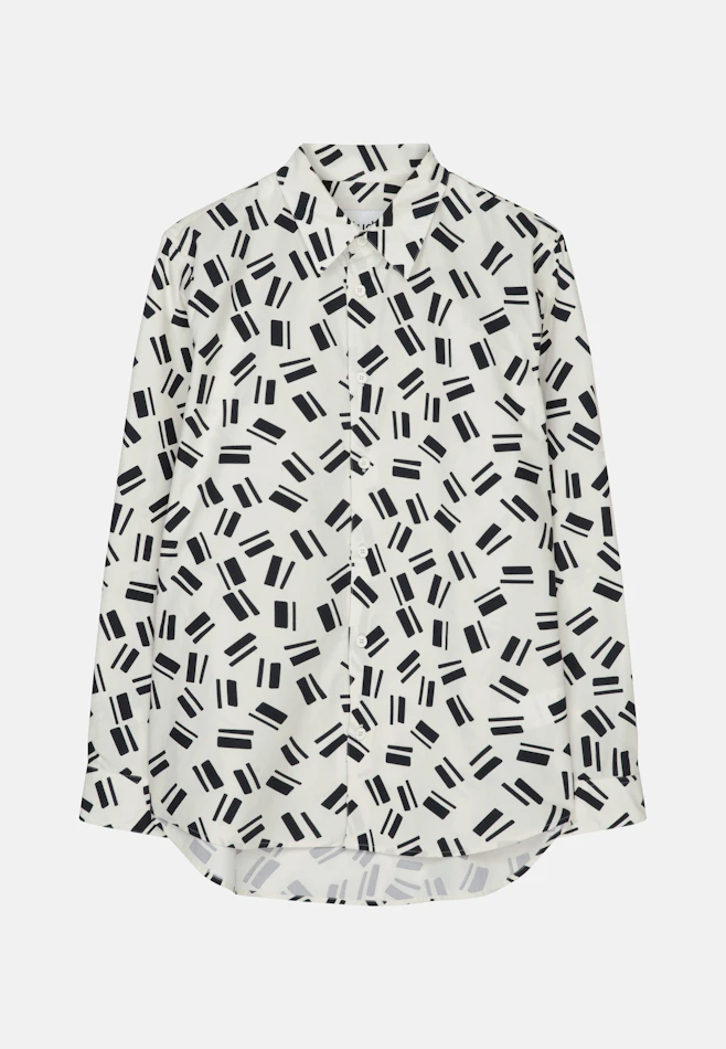 Regular Casual Hemd Druck in Ecru | Seidensticker Onlineshop