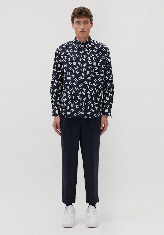Regular Chemise casual Imprimé in Bleu Foncé | Seidensticker Onlineshop