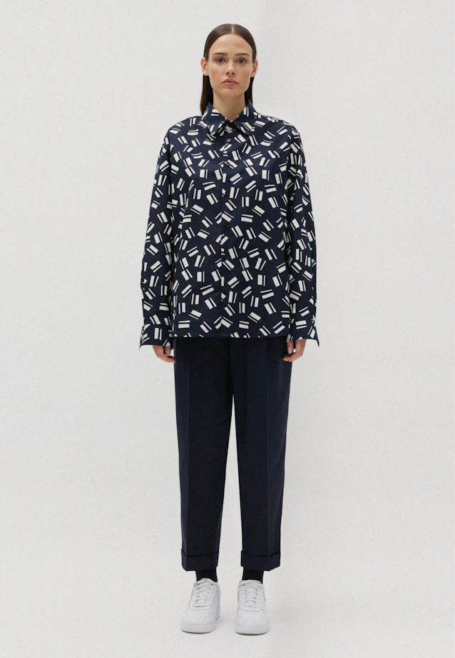 Regular Casual Hemd Druck in Dunkelblau |  Seidensticker Onlineshop