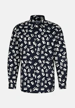 Regular Casual Hemd Druck in Dunkelblau |  Seidensticker Onlineshop