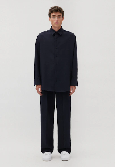 Oversized Casual Hemd Uni in Dunkelblau |  Seidensticker Onlineshop