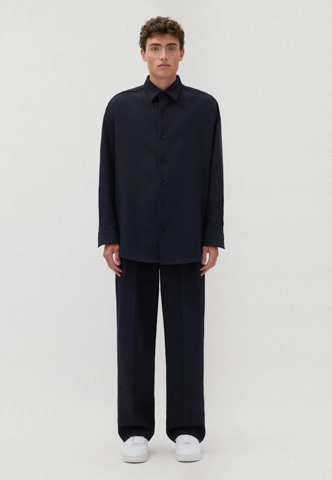 Oversized Casual Hemd Uni in Dunkelblau | Seidensticker Onlineshop