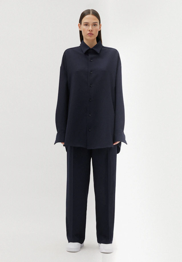 Oversized Casual Hemd Uni in Dunkelblau |  Seidensticker Onlineshop