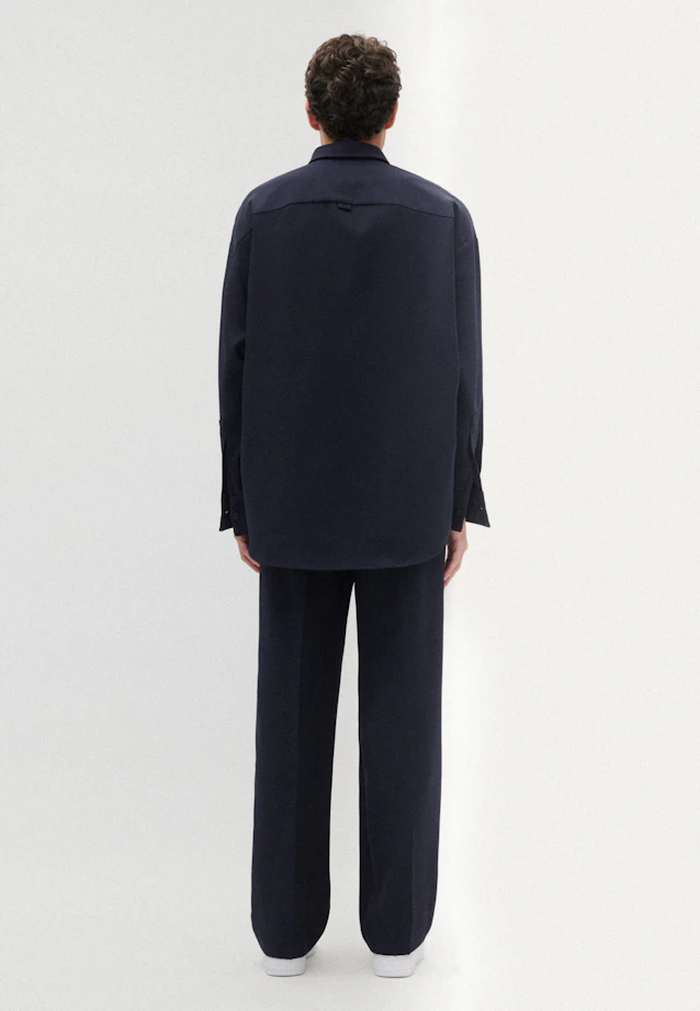 Oversized Casual Hemd Uni in Dunkelblau |  Seidensticker Onlineshop