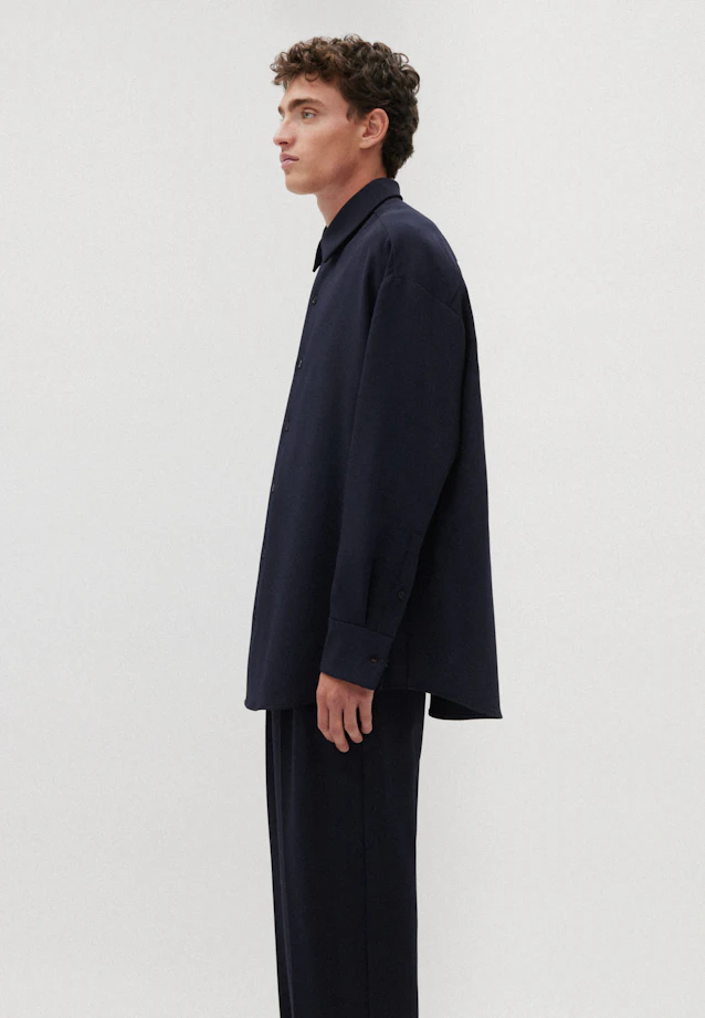 Oversized Casual Hemd Uni in Dunkelblau |  Seidensticker Onlineshop
