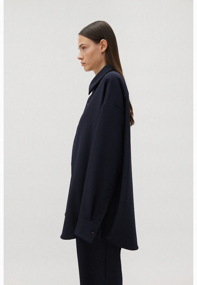 Oversized Casual Hemd Uni in Dunkelblau |  Seidensticker Onlineshop