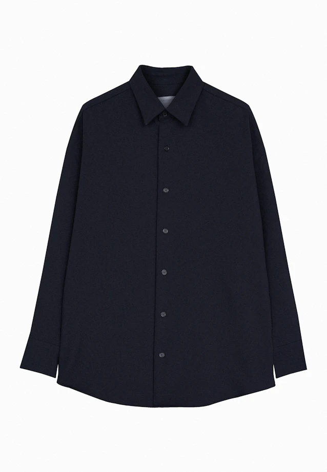 Oversized Casual Hemd Uni in Dunkelblau |  Seidensticker Onlineshop