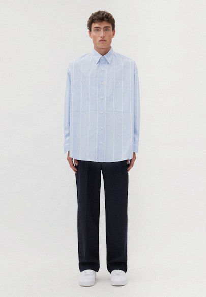 Oversized Casual Shirt Stripes in Light Blue |  Seidensticker Onlineshop