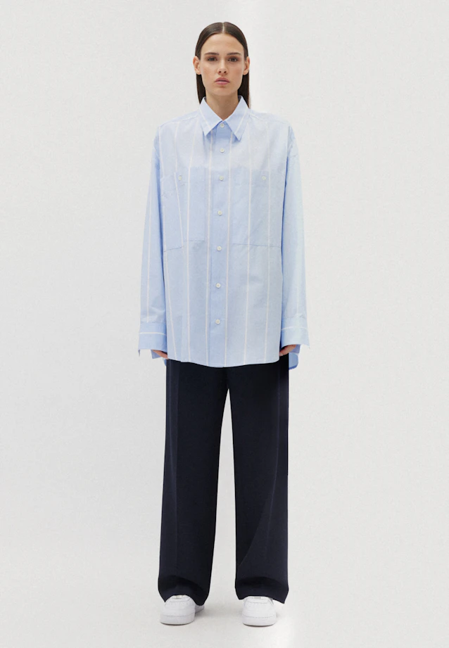 Oversized Casual Shirt Stripes in Light Blue |  Seidensticker Onlineshop