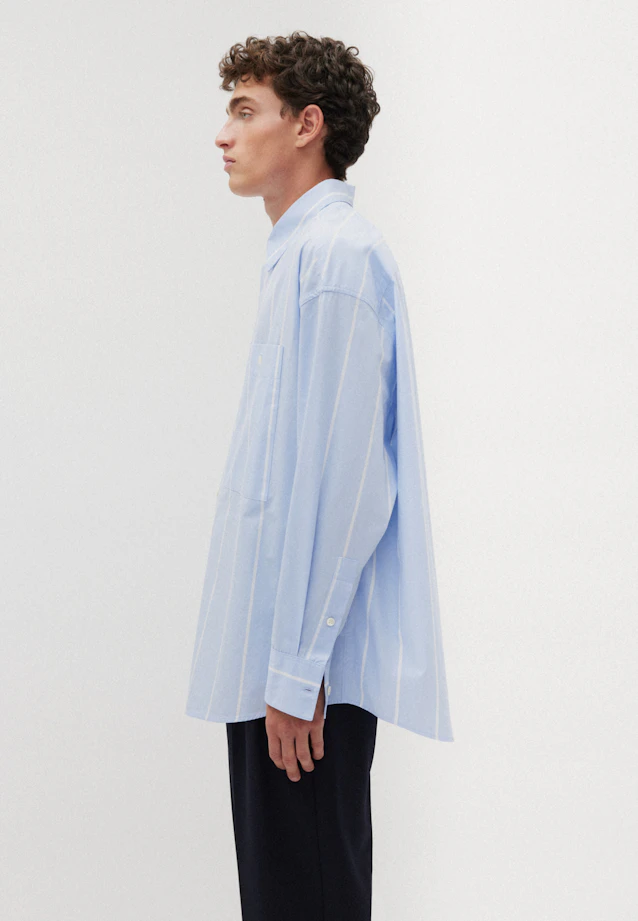 Oversized Casual Shirt Stripes in Light Blue |  Seidensticker Onlineshop