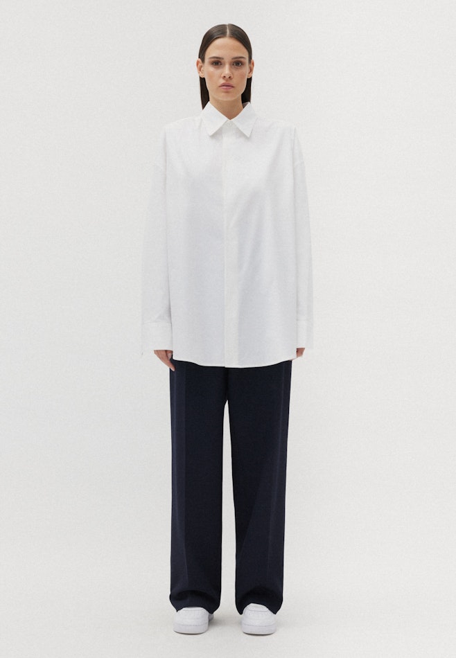 Popeline Casual Hemd in Oversized mit Kentkragen in Weiß | Seidensticker Onlineshop