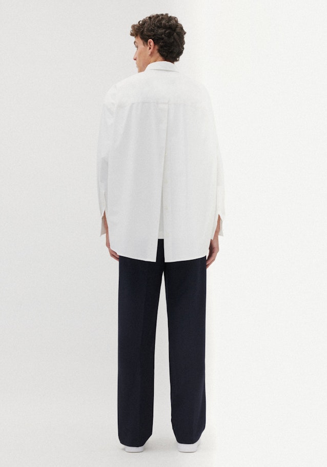 Popeline Casual Hemd in Oversized mit Kentkragen in Weiß |  Seidensticker Onlineshop
