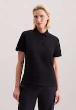 Regular Polo Shirt Uni in Schwarz |  Seidensticker Onlineshop